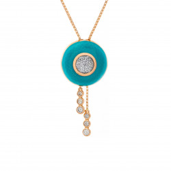 قلادة وردة الألماس المستدير مجموعة "روزاديل" ذهب 18 قلادة وردة الألماس المستدير مجموعة "روزاديل" ذهب 18