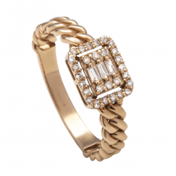 خاتم ألماس الباجيت الثلاثي من مجموعة " ايليترو" ذهب 18 خاتم ألماس الباجيت الثلاثي من مجموعة " ايليترو" ذهب 18