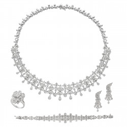 طقم دمعة ألماس الراوند من مجموعة"دازل برايد" ذهب18 طقم دمعة ألماس الراوند من مجموعة"دازل برايد" ذهب18