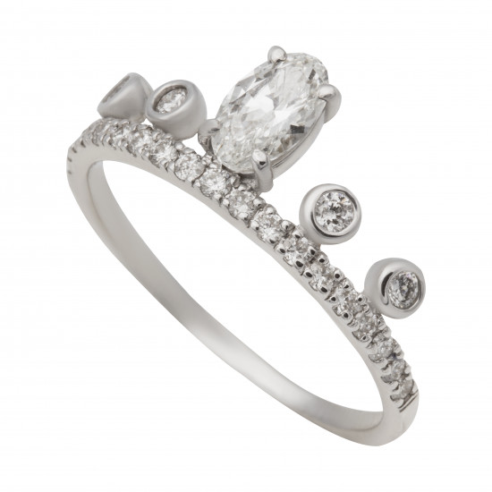 خاتم  دازل ذهب عيار 18 الماسVS