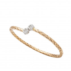 اسوارة ألماس الراوند من مجموعة "دازل" ذهب 18