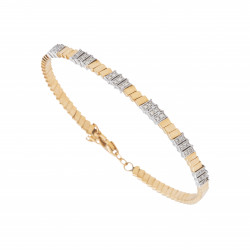 اسوارة ألماس الباجيت  من مجموعة "ايليترو" ذهب 18