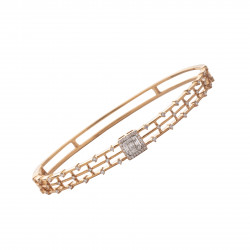 اسوارة ألماس الباجيت  من مجموعة "ايليترو" ذهب 18