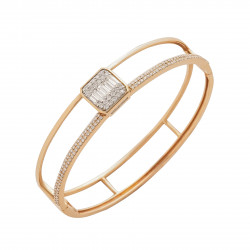 اسوارة ألماس الباجيت  من مجموعة "ايليترو" ذهب 18