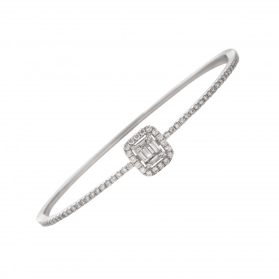 اسوارة ألماس الباجيت  من مجموعة "ايليترو" ذهب 18