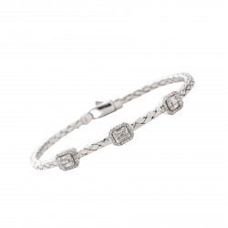 اسوارة ألماس الباجيت  من مجموعة "ايليترو" ذهب 18