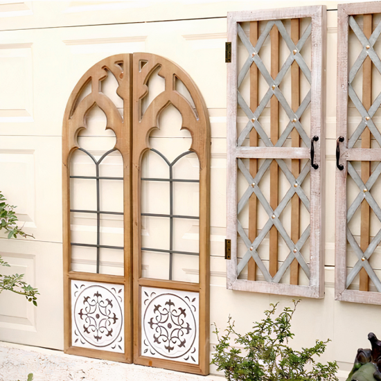 ديكور مرآة حائط اطار خشب 70×120 سم ديكور مرآة حائط اطار خشب 70×120 سم