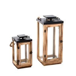 طقم فوانيس عمودي خشب طقم فوانيس عمودي خشب