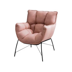 كرسي فخم من القماش وردي