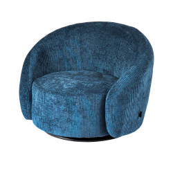 كرسي فخم دوار مخمل أزرق كرسي فخم دوار مخمل أزرق