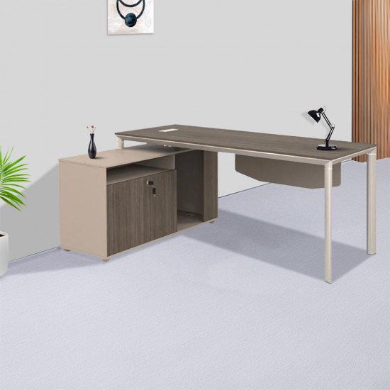 مكتب من الخشب والمعدن 160x80 سم مكتب من الخشب والمعدن 160x80 سم