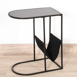 طاولة خدمة مفردةمن الخشب مع رف قماشي طاولة خدمة مفردةمن الخشب مع رف قماشي