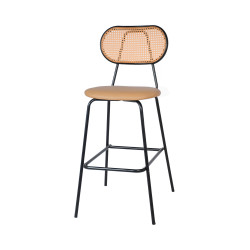 كرسي بار مقعد جلد جملي 110 سم