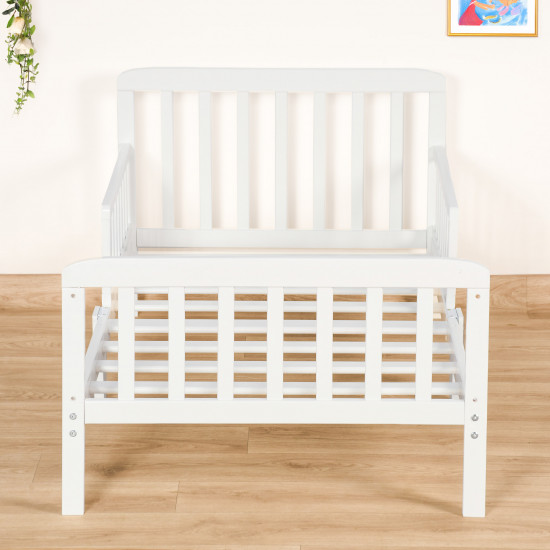 سرير أطفال حواجز ابيض 75×135 سم سرير أطفال حواجز ابيض 75×135 سم
