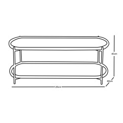 طاولة خدمة مفردة من الخشب والمعدن بني طاولة خدمة مفردة من الخشب والمعدن بني