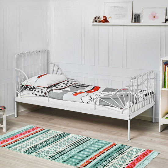 سرير معدن أبيض 170X80 سم