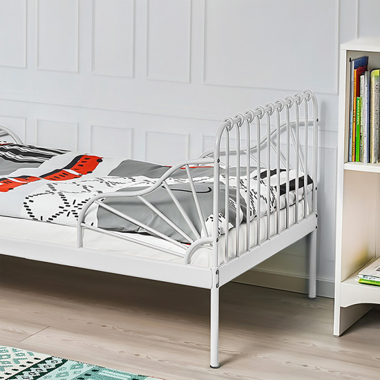 سرير معدن أبيض 170X80 سم