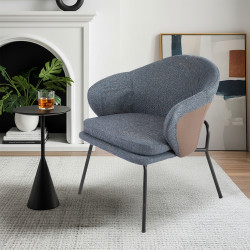 كرسي قماش مودرن ازرق غامق