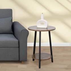 طاولة خدمة 2 دور مفرد بني