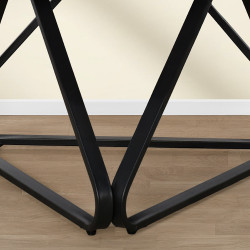 طاولة خدمة مفردة خشب مع قاعدة معدنية بني غامق طاولة خدمة مفردة خشب مع قاعدة معدنية بني غامق