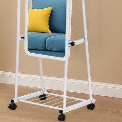 مرآة استاند متحرك أبيض 160×35 سم