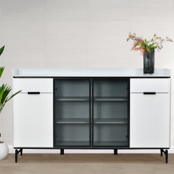 دولاب متعدد الاستخدام من الخشب والزجاج 160 سم دولاب متعدد الاستخدام من الخشب والزجاج 160 سم