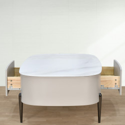 طاولة قهوة مودرن سطح سيراميك 130 سم