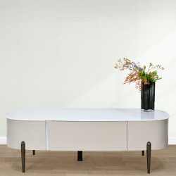 طاولة قهوة مودرن سطح سيراميك 130 سم