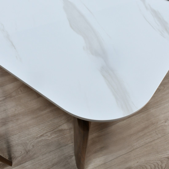 طاولة طعام عصرية سطح رخامي 4 كراسي طاولة طعام عصرية سطح رخامي 4 كراسي