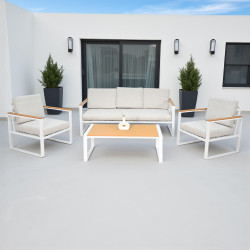 جلسة خارجية عصرية 5 مقاعد وطاولة أوف وايت