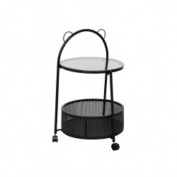 عربة تقديم 2 دور من الزجاج والمعدن عربة تقديم 2 دور من الزجاج والمعدن