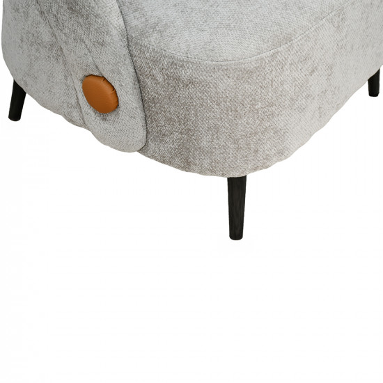 كرسي مفرد فاخر قماشي رمادي فاتح كرسي مفرد فاخر قماشي رمادي فاتح