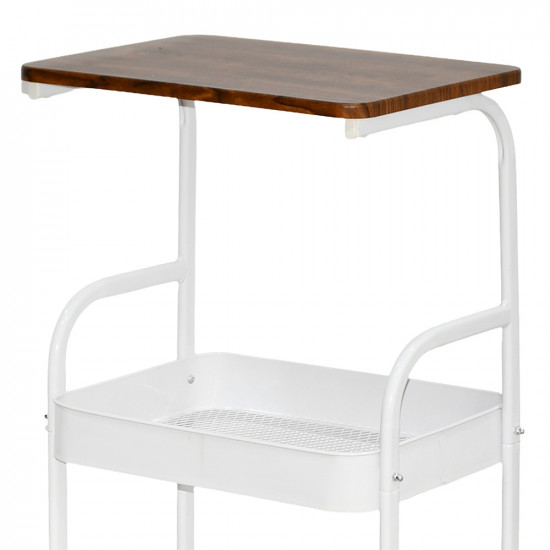 وحدة رفوف متحركة 3 أدوار سطح خشبي وحدة رفوف متحركة 3 أدوار سطح خشبي