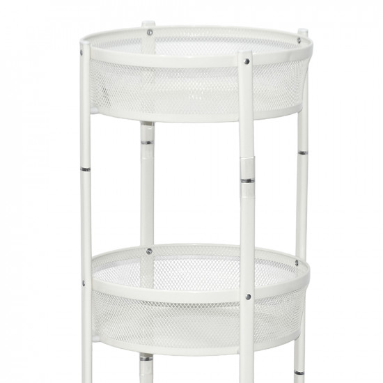 وحدة رفوف متحركة معدنية 3 أدوار أبيض وحدة رفوف متحركة معدنية 3 أدوار أبيض