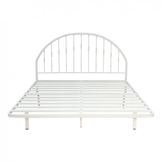 هيكل سرير معدني أبيض 180×200 سم