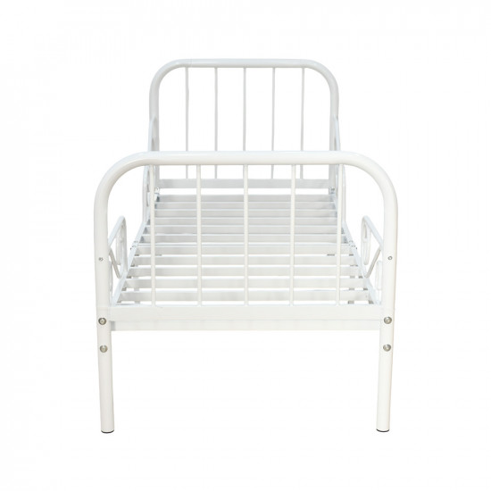  سرير معدني أبيض 80×170 سم