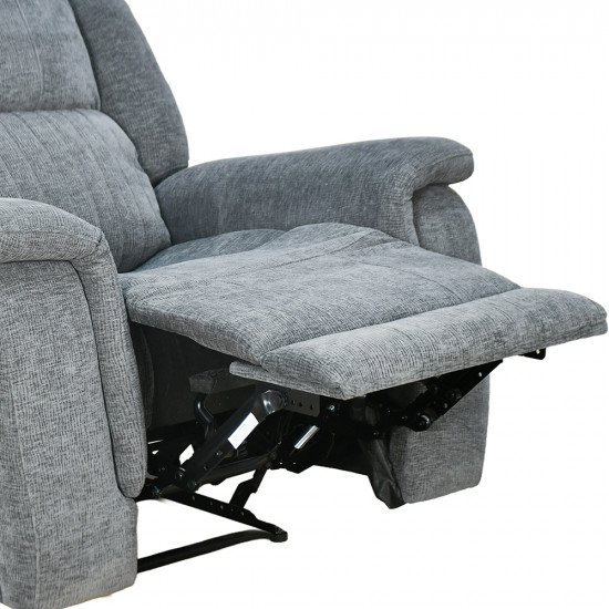 كرسي استرخاء فاخر ثابت قماش رمادي كرسي استرخاء فاخر ثابت قماش رمادي