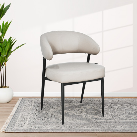 كرسي مفرد مودرن جلد بأرجل معدنية رمادي كرسي مفرد مودرن جلد بأرجل معدنية رمادي