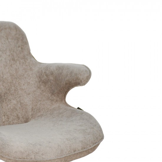 كرسي دوار عصري مع قماش قابل للأزالة كافيه