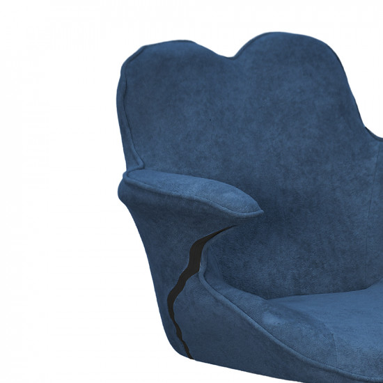 كرسي دوار عصري مع قماش قابل للأزالة أزرق كرسي دوار عصري مع قماش قابل للأزالة أزرق