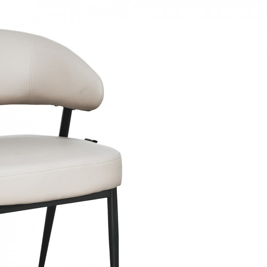 كرسي مفرد مودرن جلد بأرجل معدنية رمادي كرسي مفرد مودرن جلد بأرجل معدنية رمادي