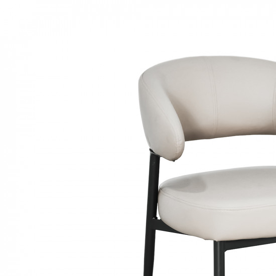 كرسي مفرد مودرن جلد بأرجل معدنية رمادي كرسي مفرد مودرن جلد بأرجل معدنية رمادي