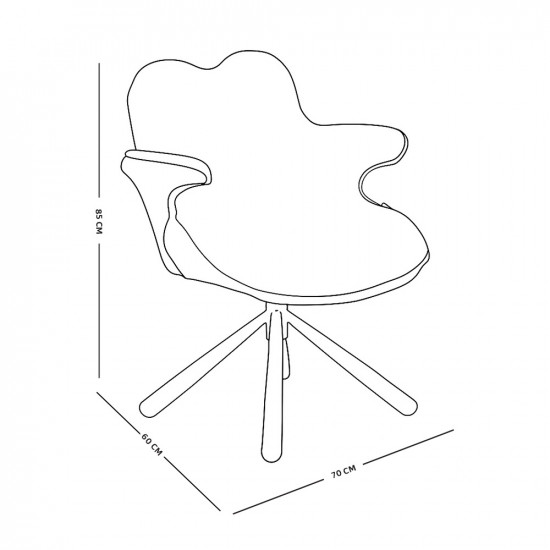 كرسي دوار عصري مع قماش قابل للأزالة كافيه