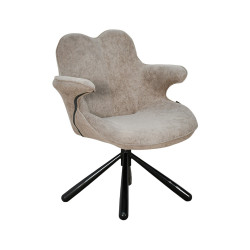 كرسي دوار عصري مع قماش قابل للأزالة كافيه