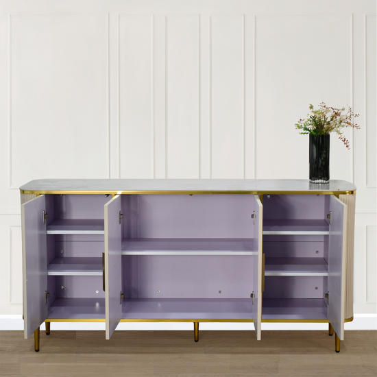 دولاب بوفيه خشب سطح سيراميك 160 سم