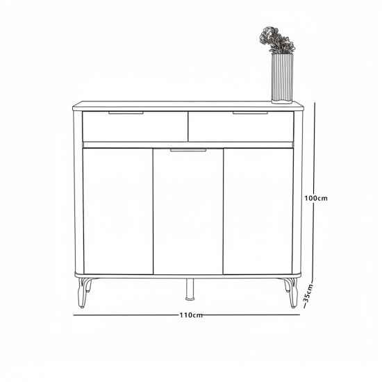 دولاب متعدد الاستخدام خشبي 110 سم دولاب متعدد الاستخدام خشبي 110 سم