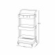 وحدة رفوف متحركة معدنية 3 أدوار أبيض وحدة رفوف متحركة معدنية 3 أدوار أبيض