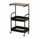 وحدة رفوف متحركة 3 أدوار سطح خشبي وحدة رفوف متحركة 3 أدوار سطح خشبي
