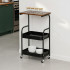 وحدة رفوف متحركة 3 أدوار سطح خشبي