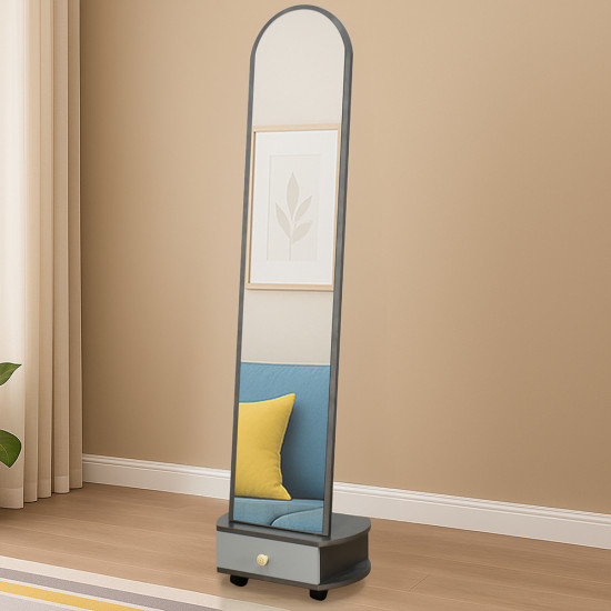 مرآة استاند خشب مع درج تخزين متحرك